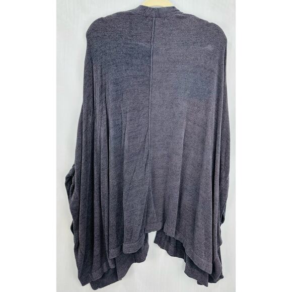 Barefoot Dreams CozyChic Weekend Wrap Cardigan – Dark Gray – One Size - Picture 4 of 5